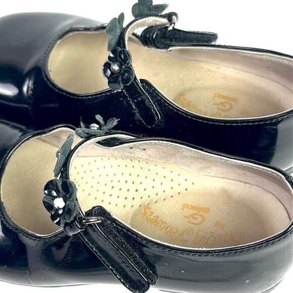 Spring Flowers By Gallucci Italy Black Mary Jane Patent Leather Shoes sz 25 US 8 - Picture 6 of 12